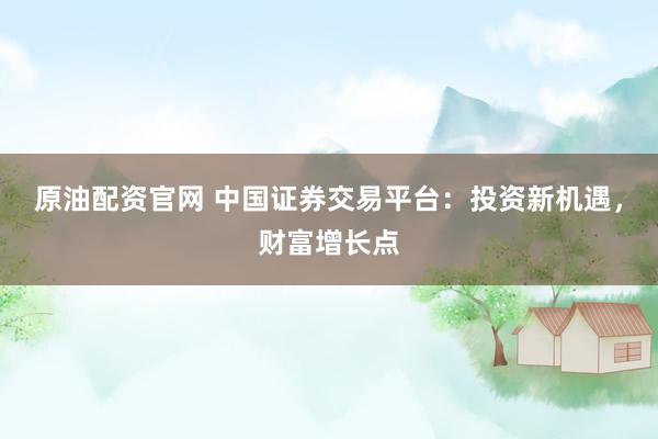 原油配资官网 中国证券交易平台：投资新机遇，财富增长点